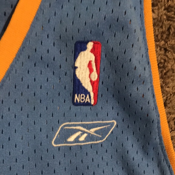 🥳XL-Carmelo Anthony🏀NBA AUTHENTIC DENVER NUGGETS🔥ROOKIE JERSEY blue/yellow💐 - Picture 4 of 10